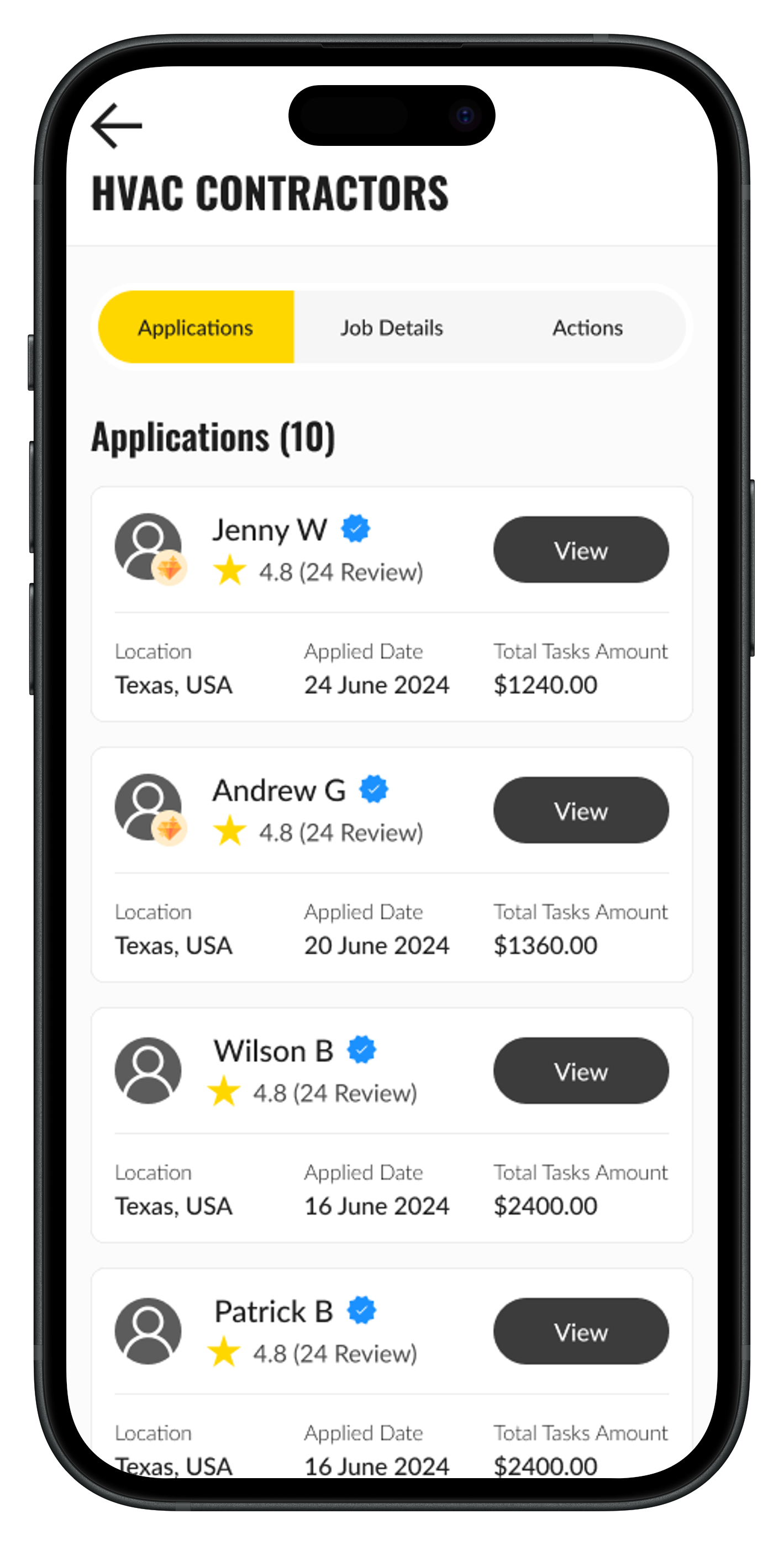 Peresia mobile app interface 3